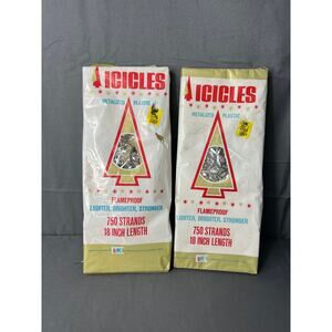 2 Packs of Vintage Icicles Tinsel